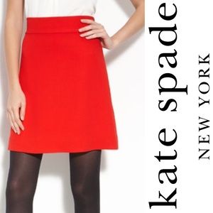 Kate Spade Red Delphina Skirt